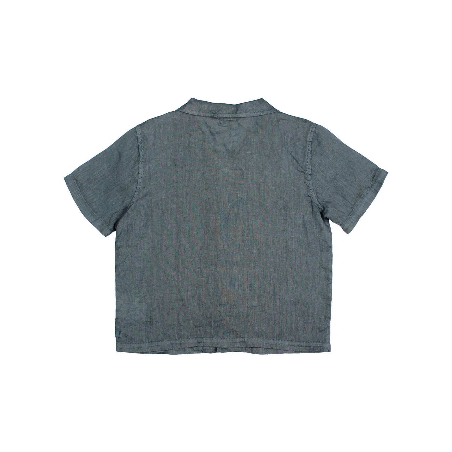 Buho Blue Teal Linen Shirt - Image 3