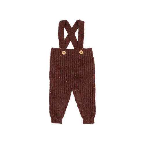 Buho Brown Botonato Baby Dungaree