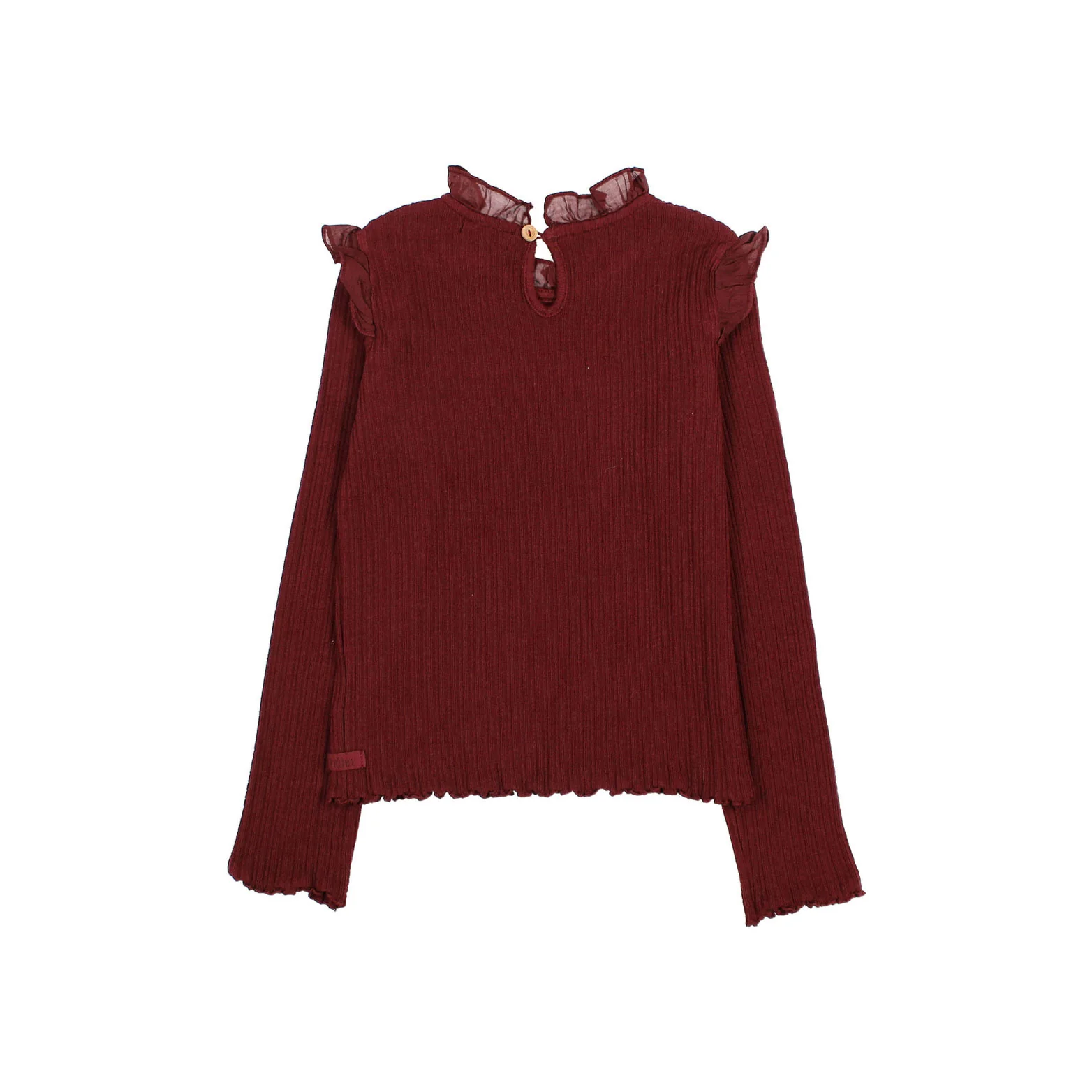 Buho Burgundy Warm Rib T-Shirt - Image 2