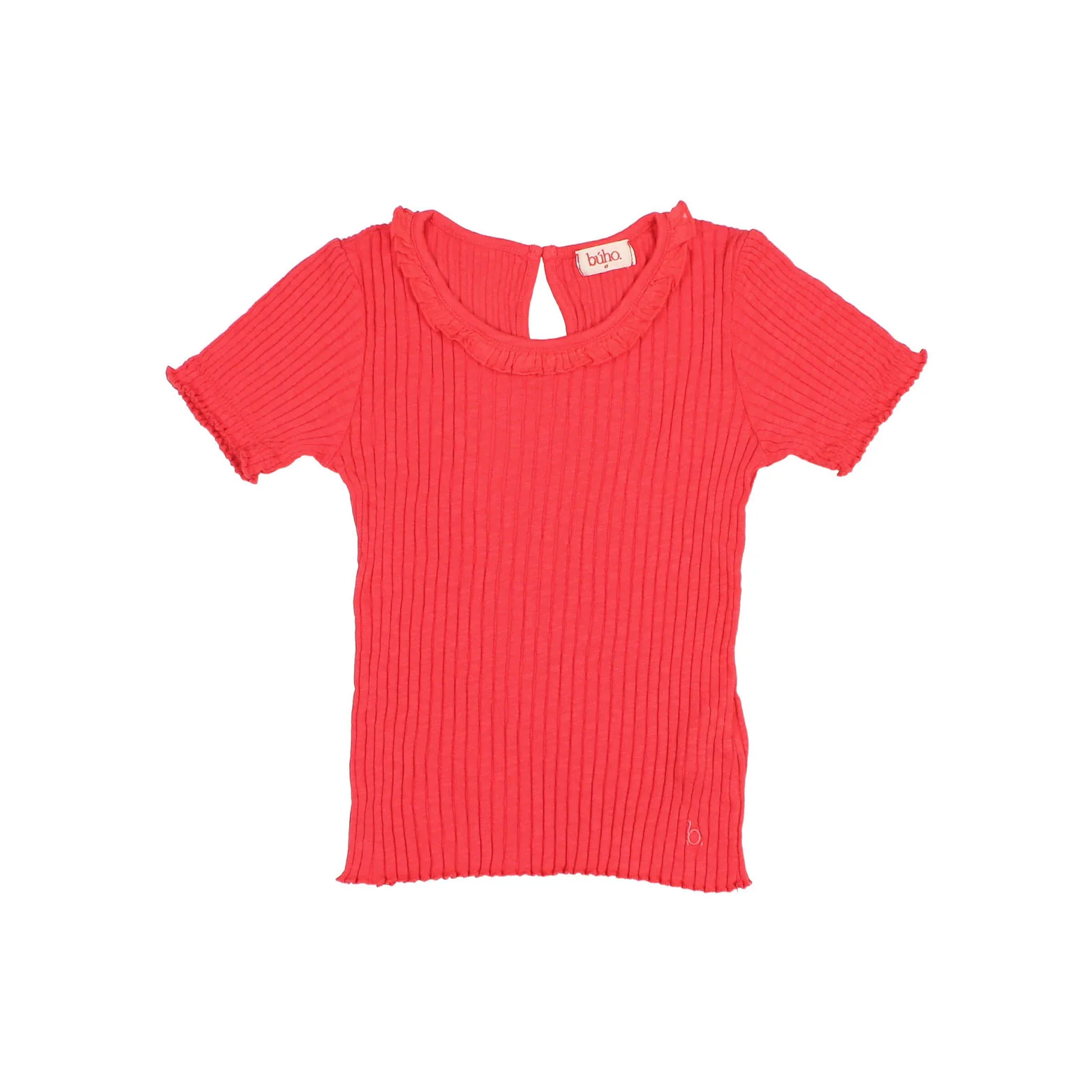 Buho Coral Rib Collar T-Shirt