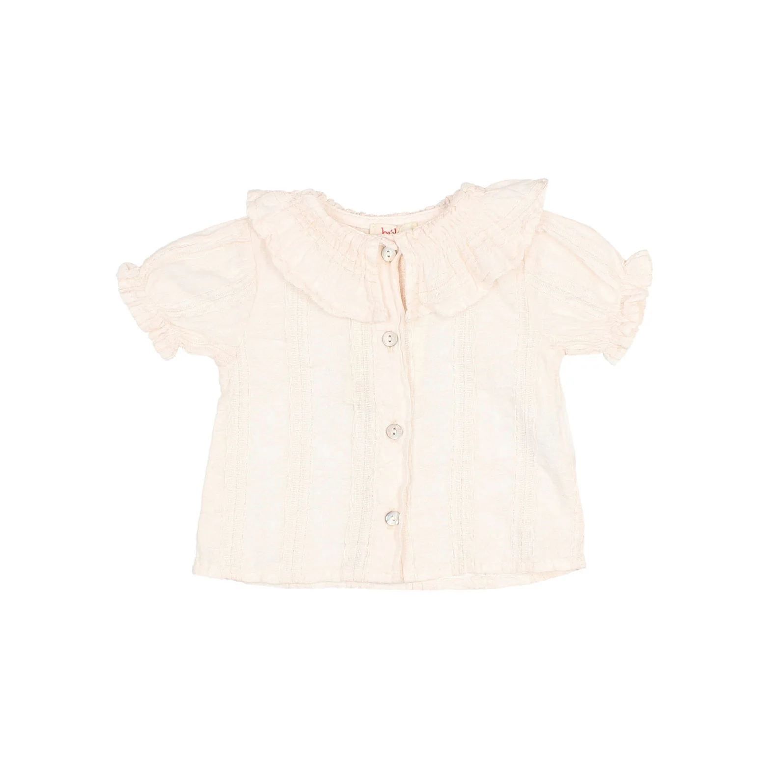 Buho Cream Pink Chic Lurex Baby Blouse