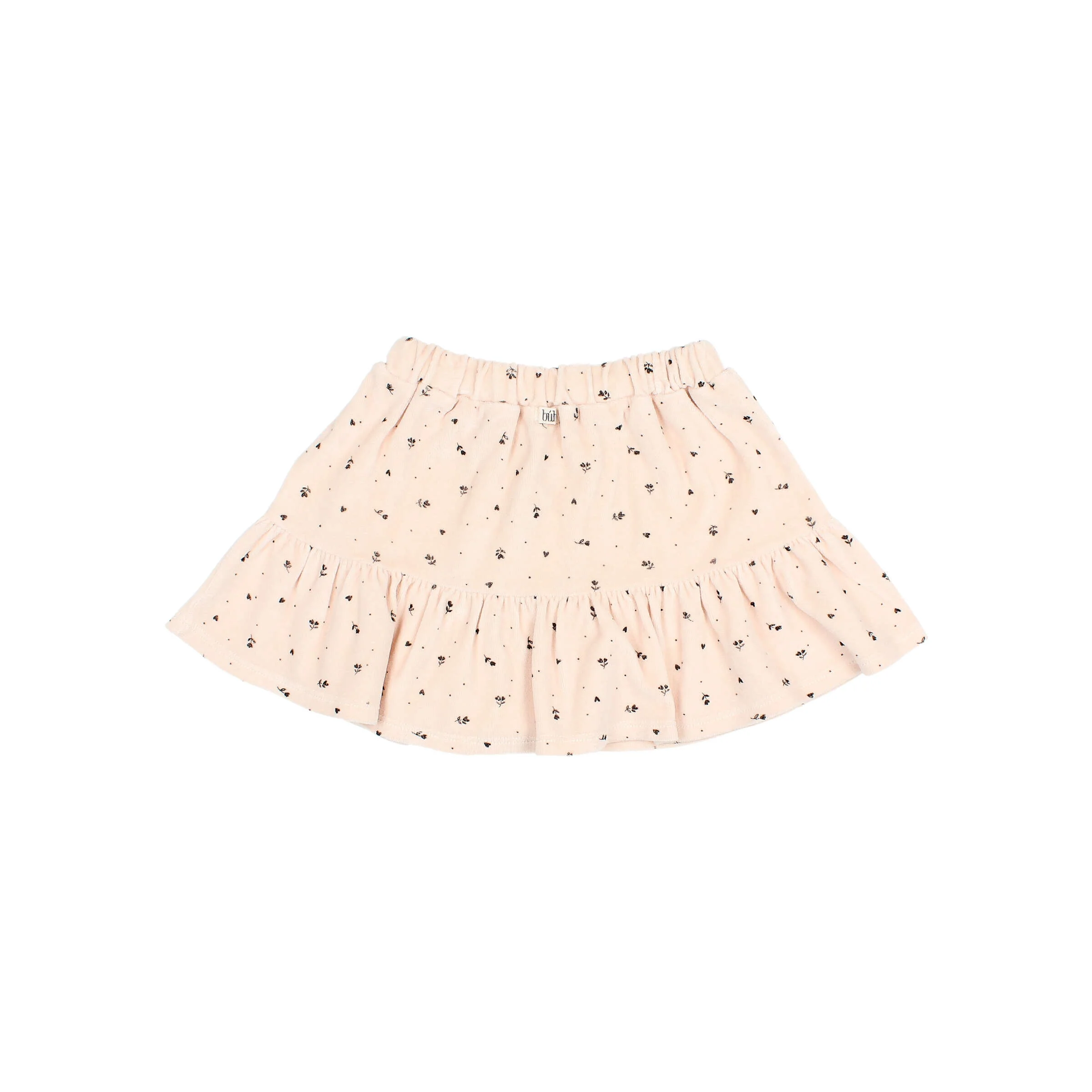 Buho Cream Pink Velvet Cuore Skirt - Image 2