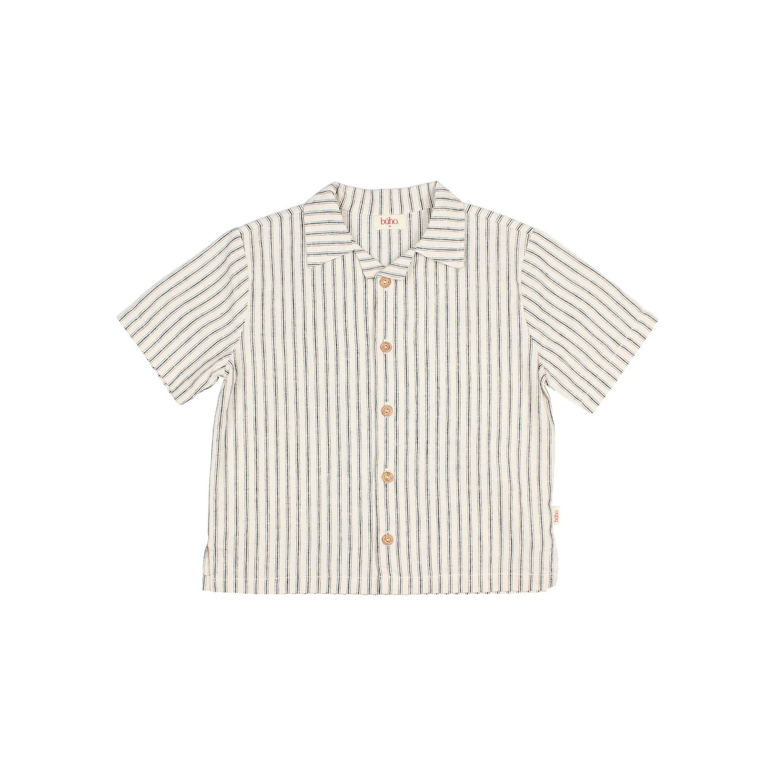 Buho Cream Stripes Linen Shirt