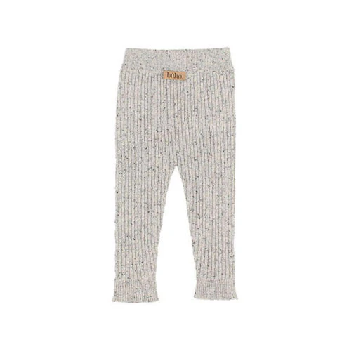 Buho Grey Fine Knit Baby Leggings - Image 2