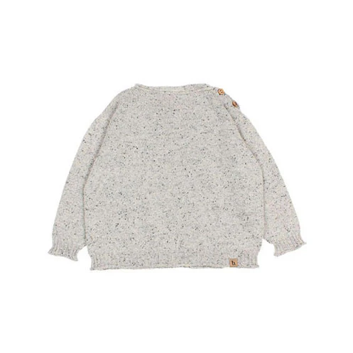 Buho Grey Fine Knit Baby Sweater