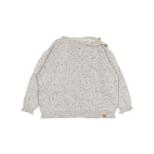 Buho Grey Fine Knit Baby Sweater - Image 3