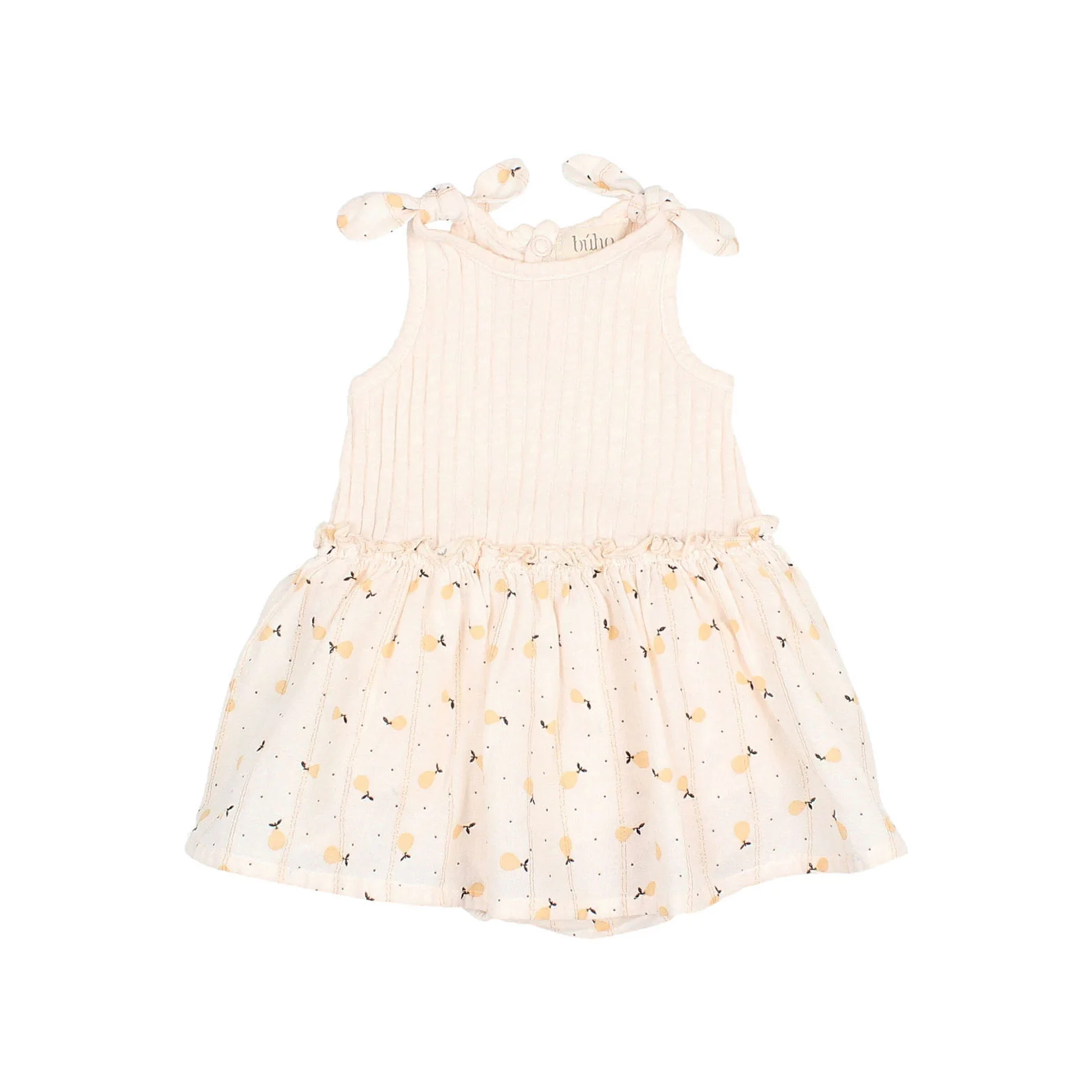 Buho Ivory Baby Sweet Pears Combi Dress
