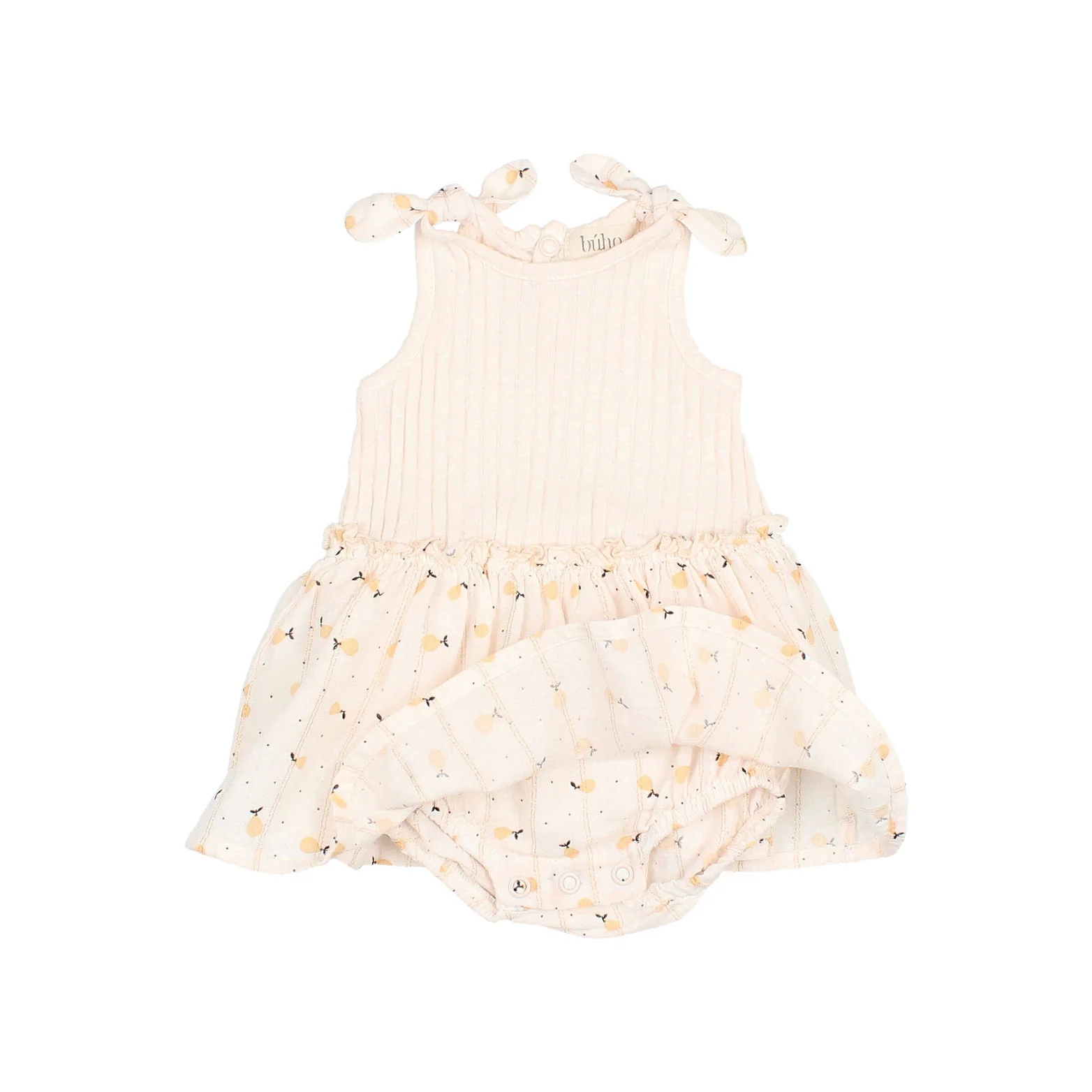 Buho Ivory Baby Sweet Pears Combi Dress - Image 3