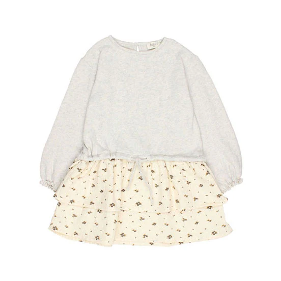 Buho Light Grey Romance Combi Dress