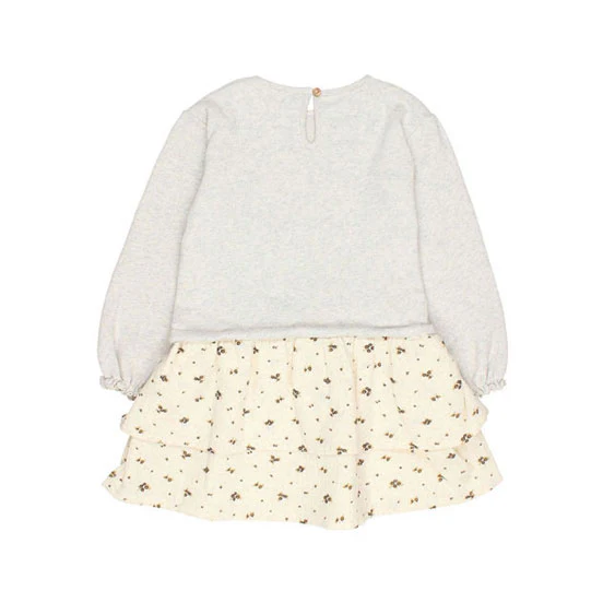 Buho Light Grey Romance Combi Dress - Image 3