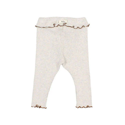 Buho Light Grey Soft Ribbed Baby Leggings - Image 2