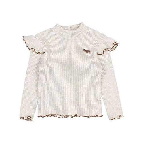 Buho Light Grey Soft Ribbed Baby T-shirt