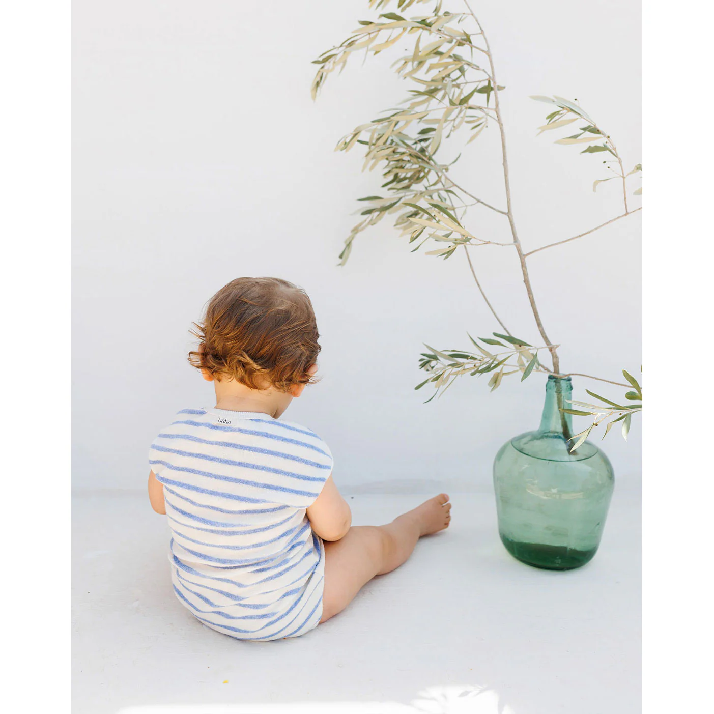 Buho Placid Blue Terry Stripes Romper - Image 5