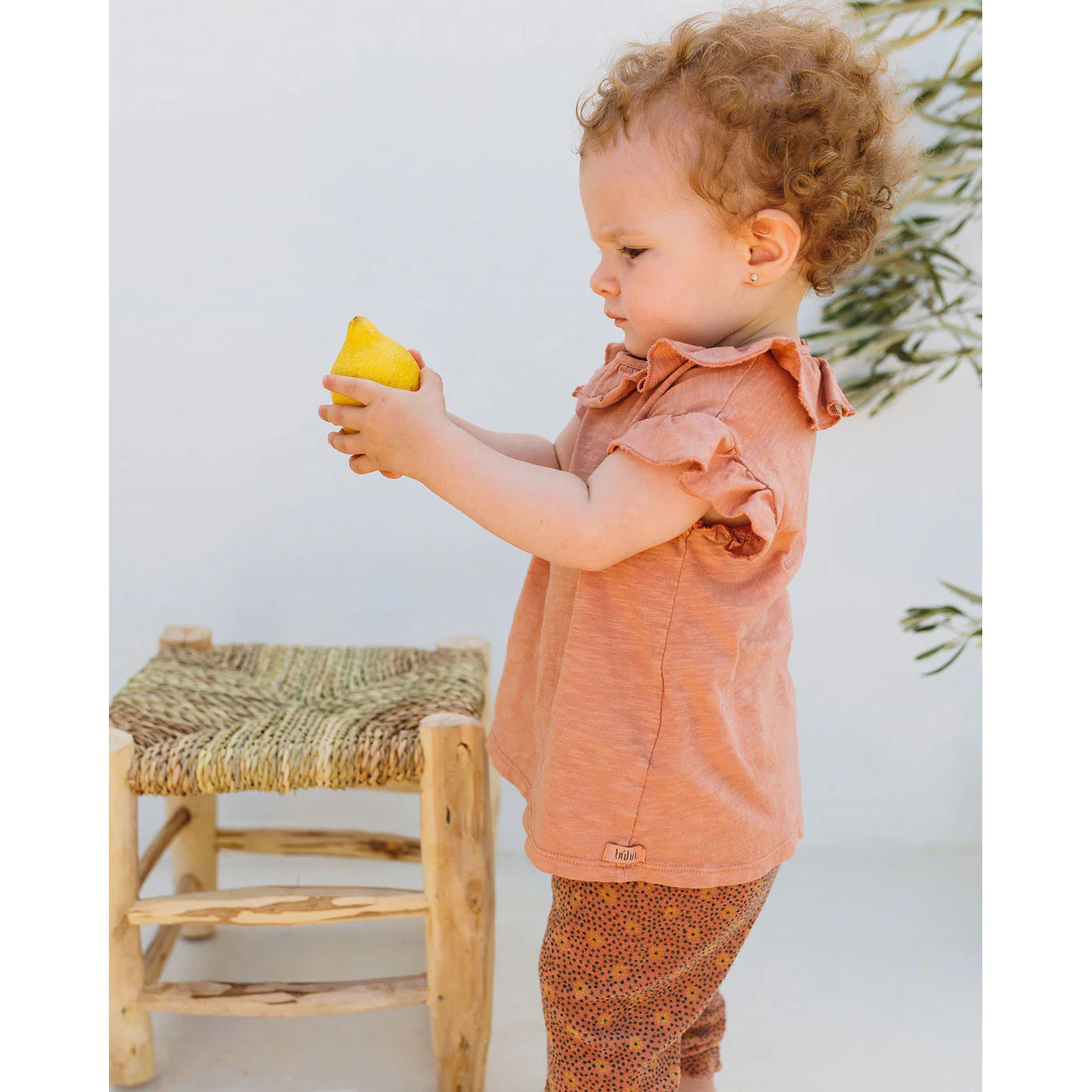 Buho Rose Clay Baby Frill Collar T-Shirt - Image 2