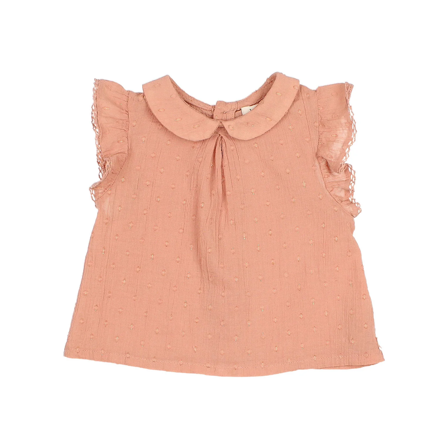 Buho Rose Clay Baby Lurex Plumeti Blouse