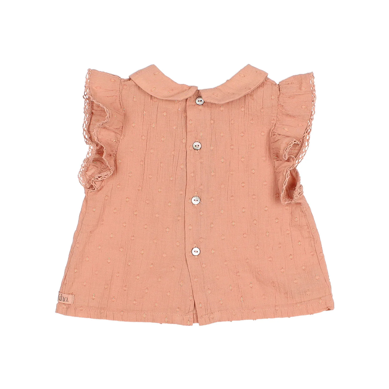 Buho Rose Clay Baby Lurex Plumeti Blouse - Image 2