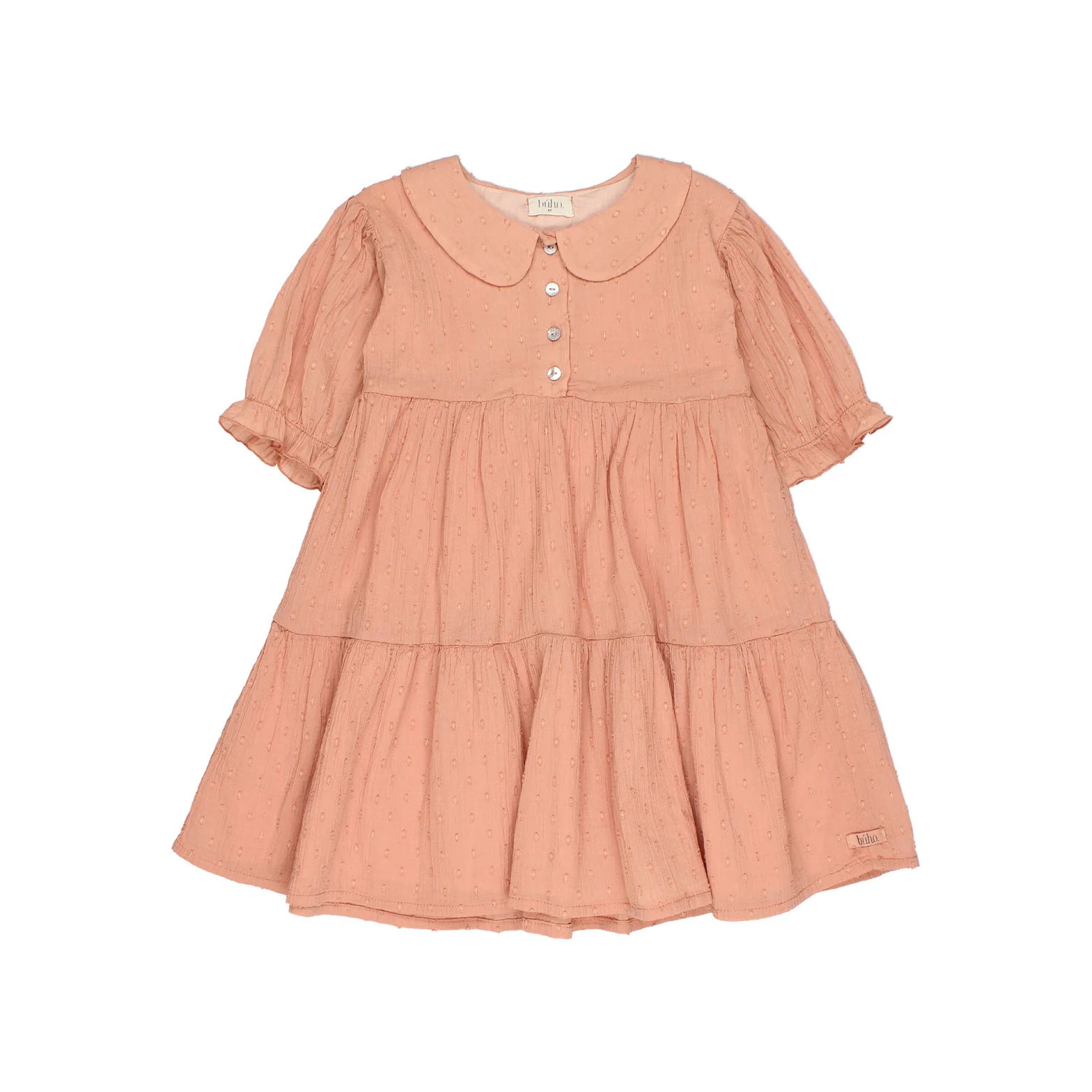 Buho Rose Clay Lurex Plumeti Dress