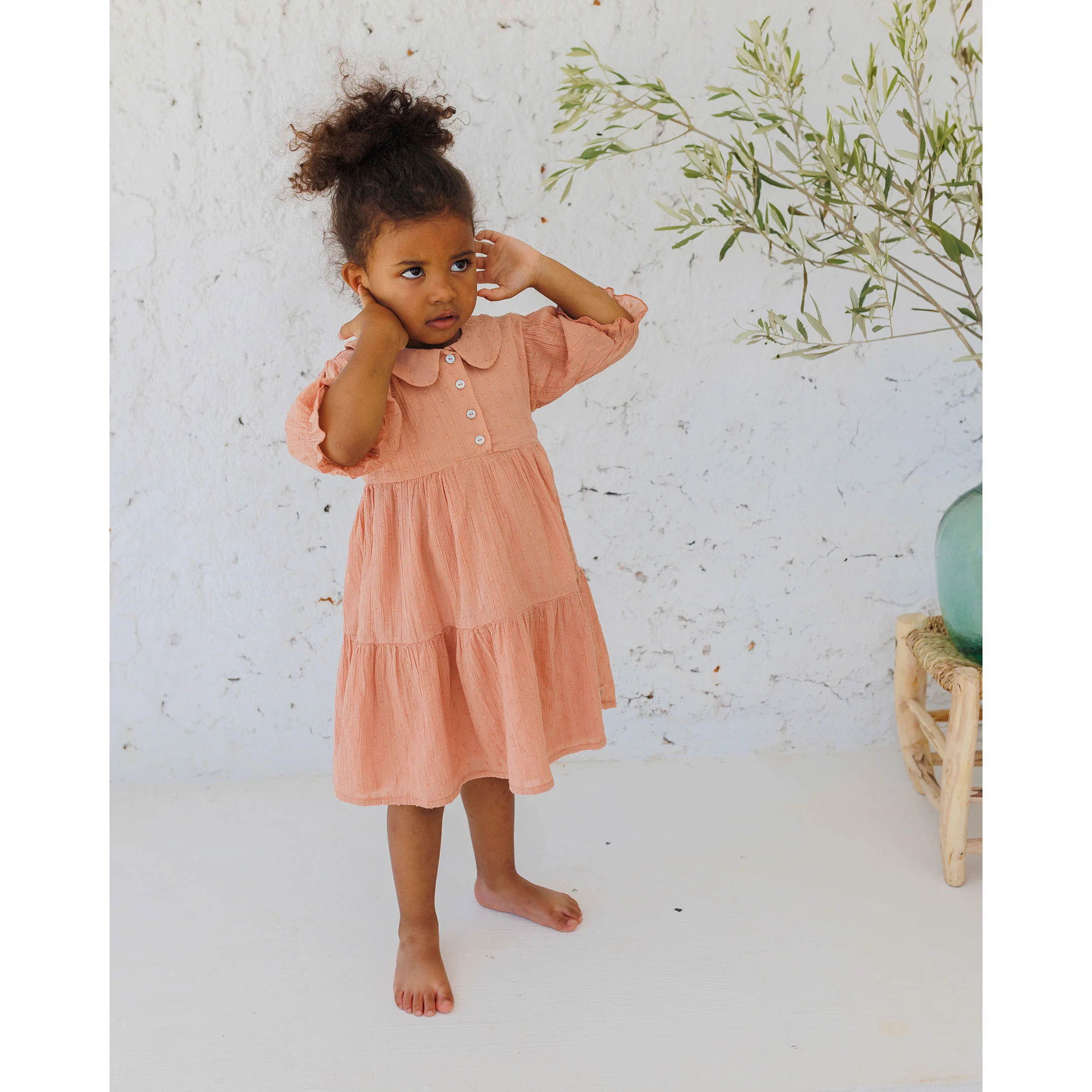 Buho Rose Clay Lurex Plumeti Dress - Image 2