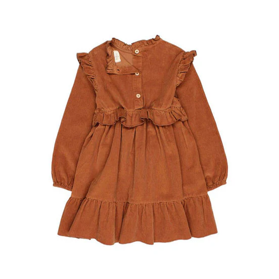 Buho Toffee Soft Velour Dress - Image 4