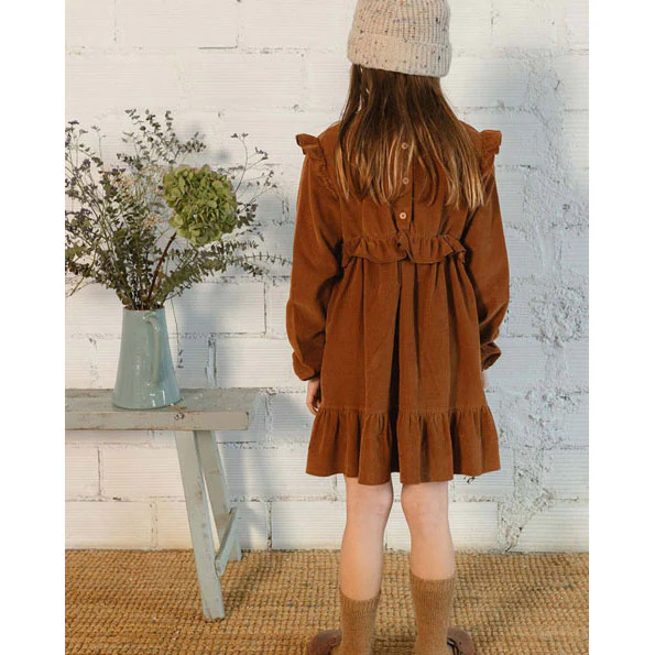 Buho Toffee Soft Velour Dress - Image 5