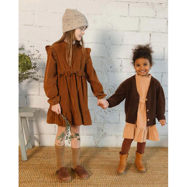 Buho Toffee Soft Velour Dress - Image 6