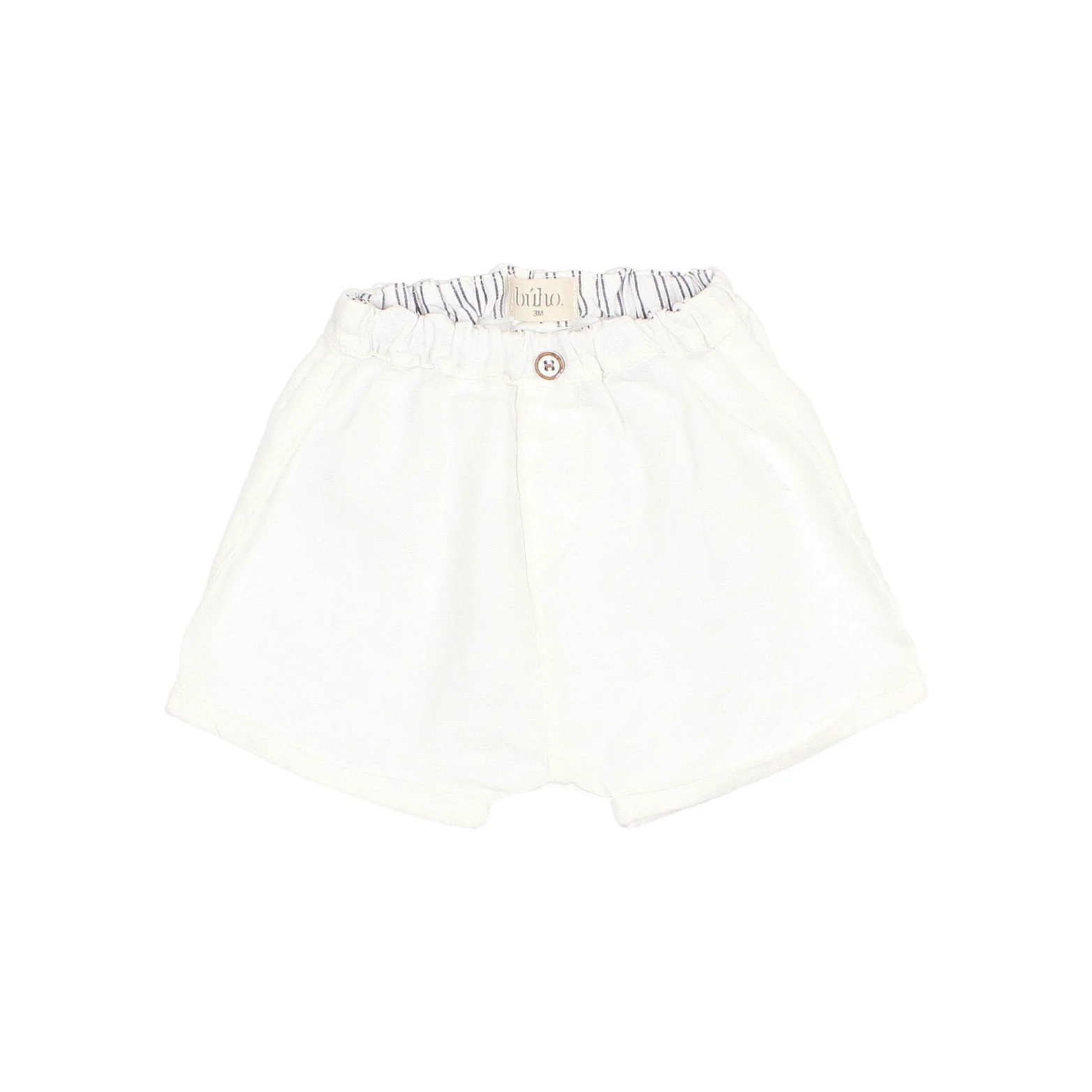 Buho White Baby Linen Shorts