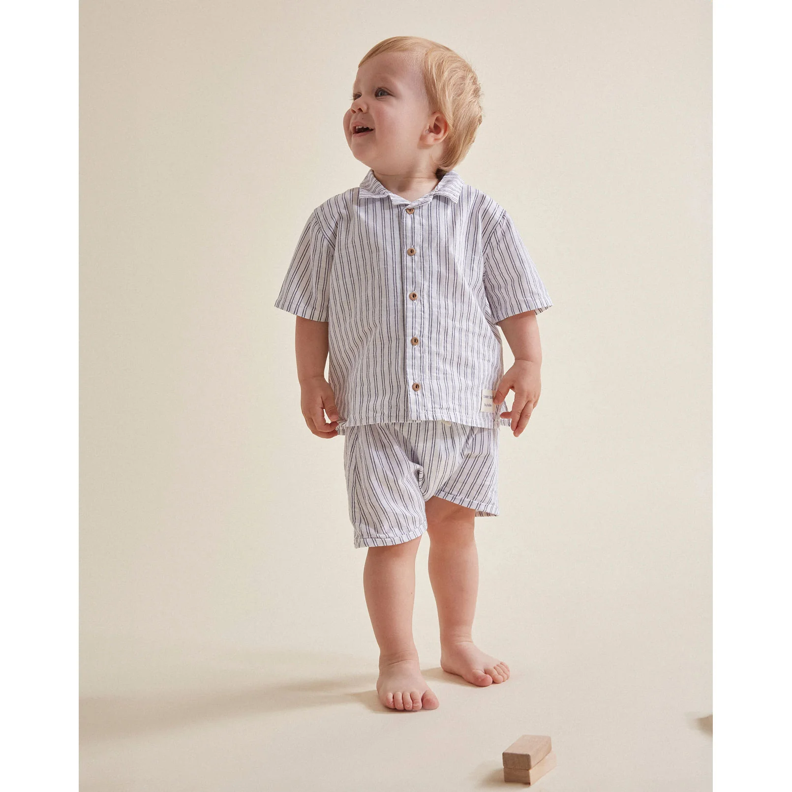 Buho White Baby Stripes Shirt - Image 2