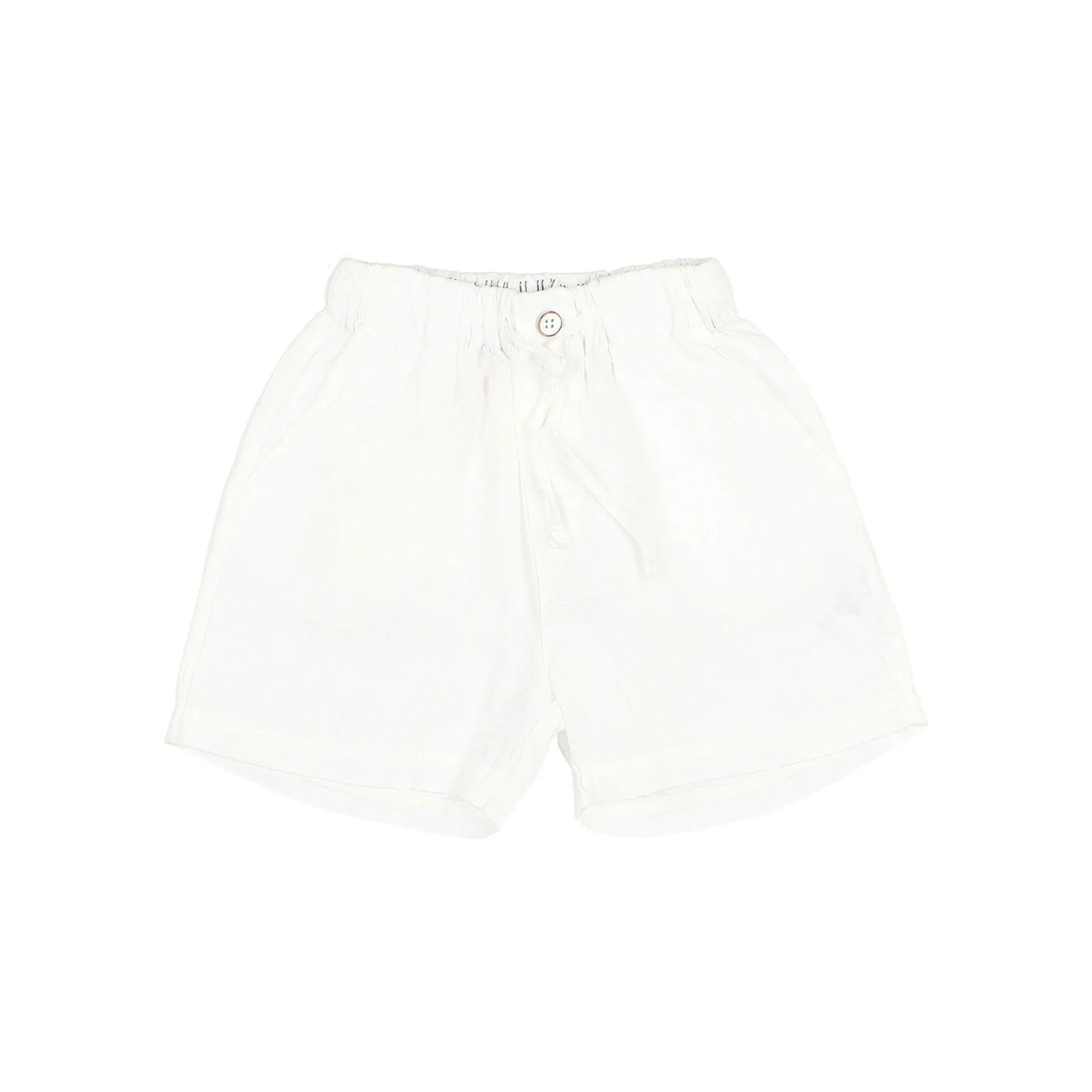 Buho White Linen Shorts