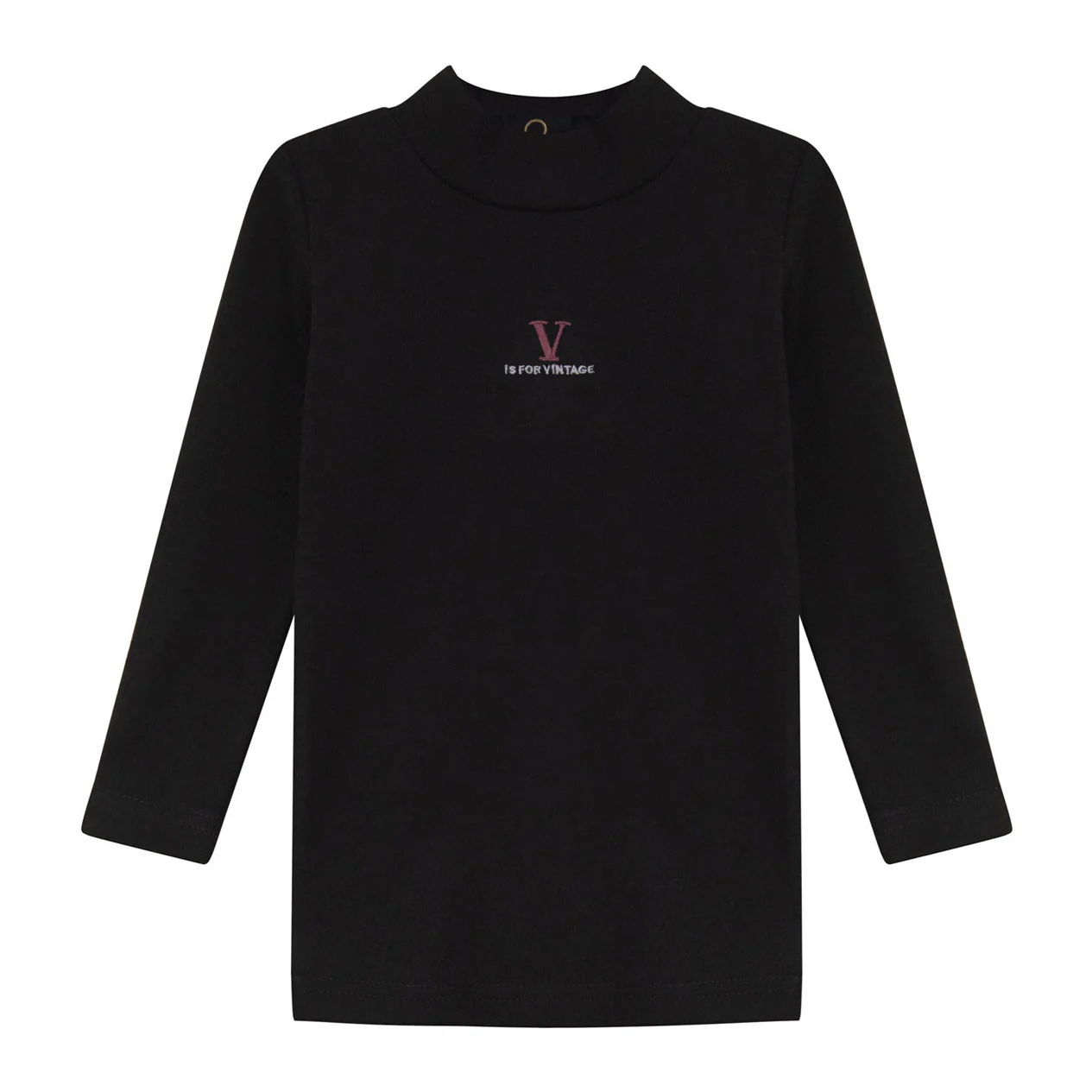 Calla Lili Black Mock Neck