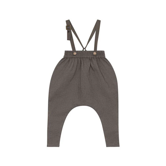 Calla Lili Brown Tweed Overall