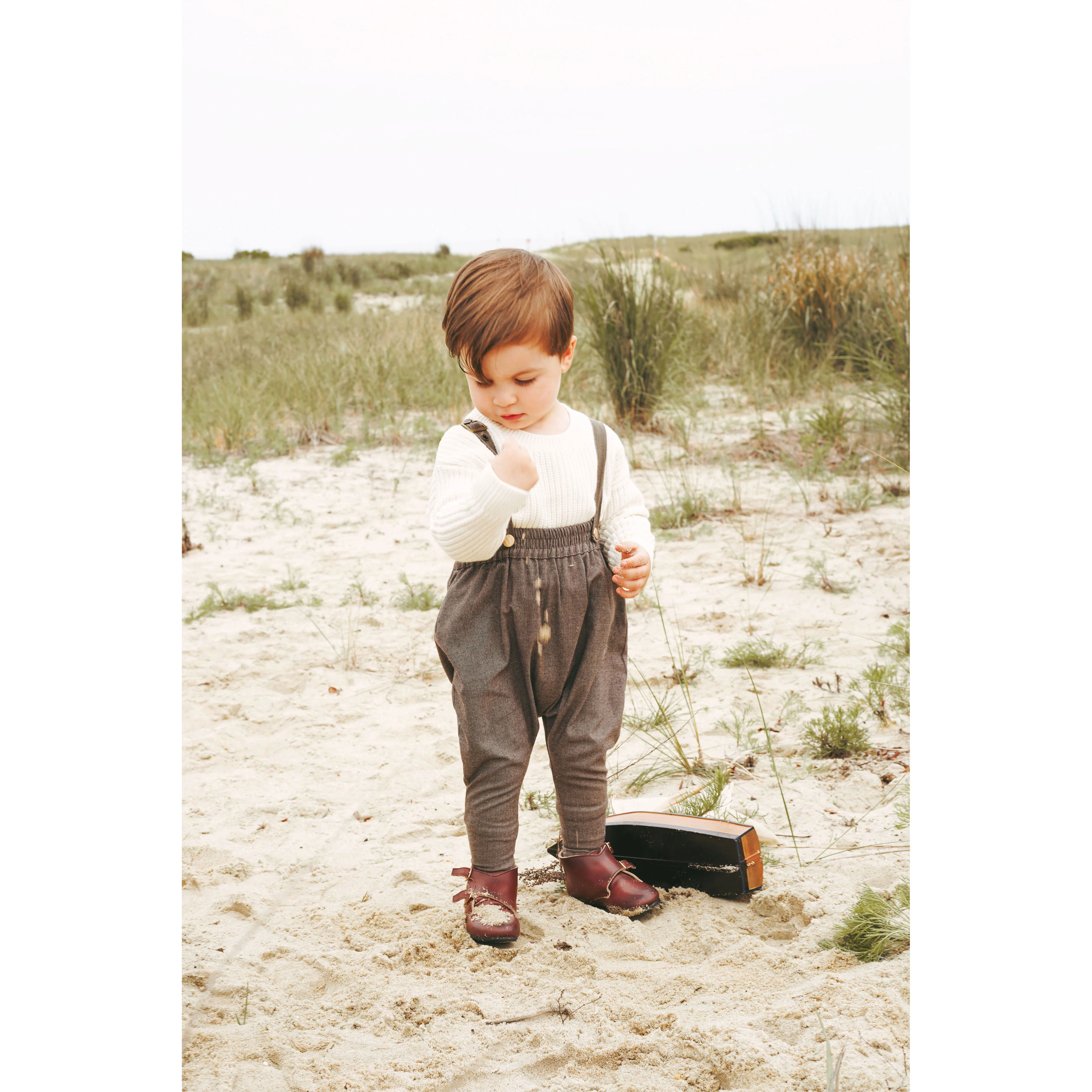 Calla Lili Brown Tweed Overall - Image 2