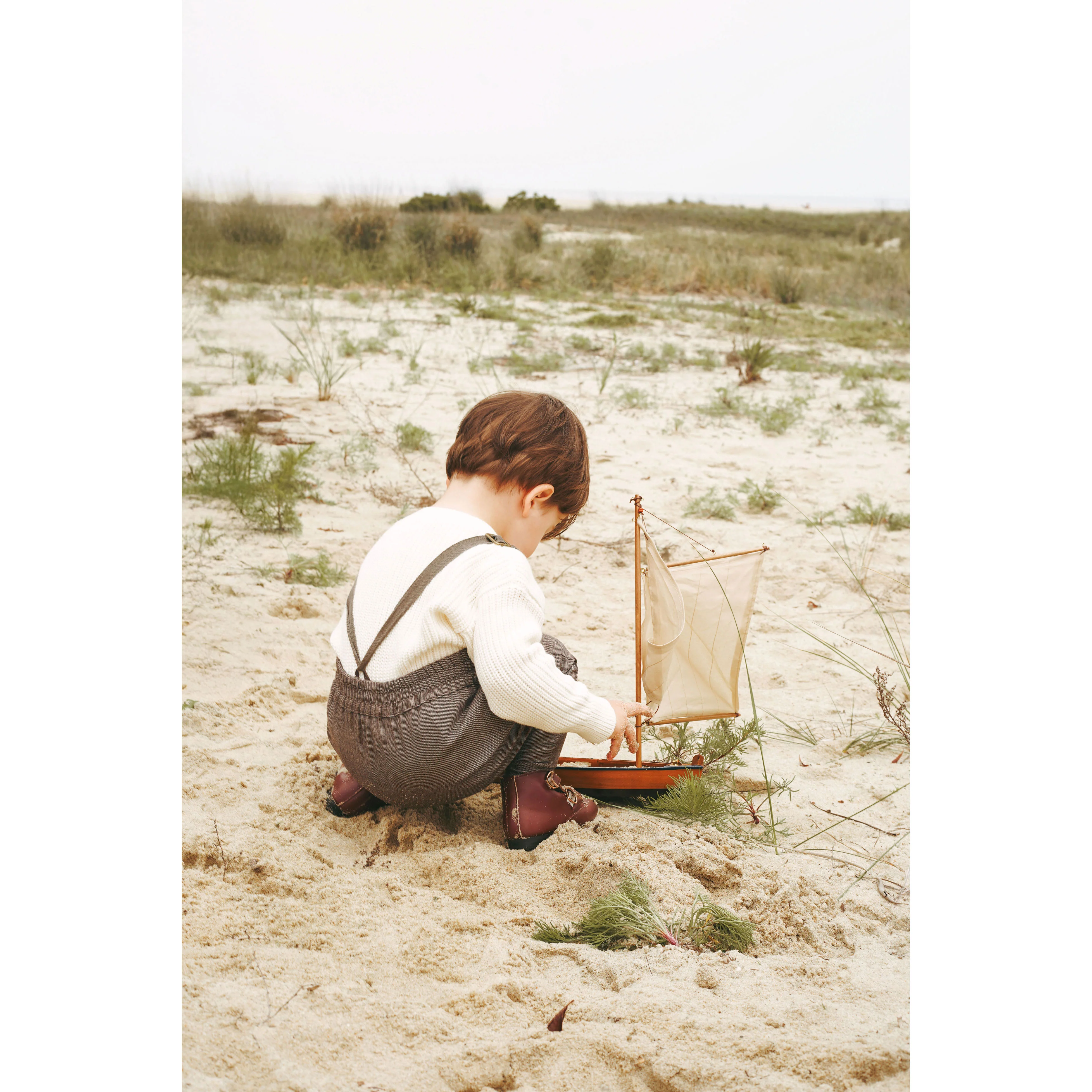 Calla Lili Brown Tweed Overall - Image 3