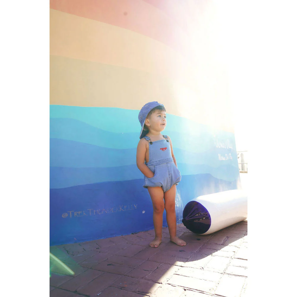 Calla Lili  Denim Blue Nautical Romper - Image 2
