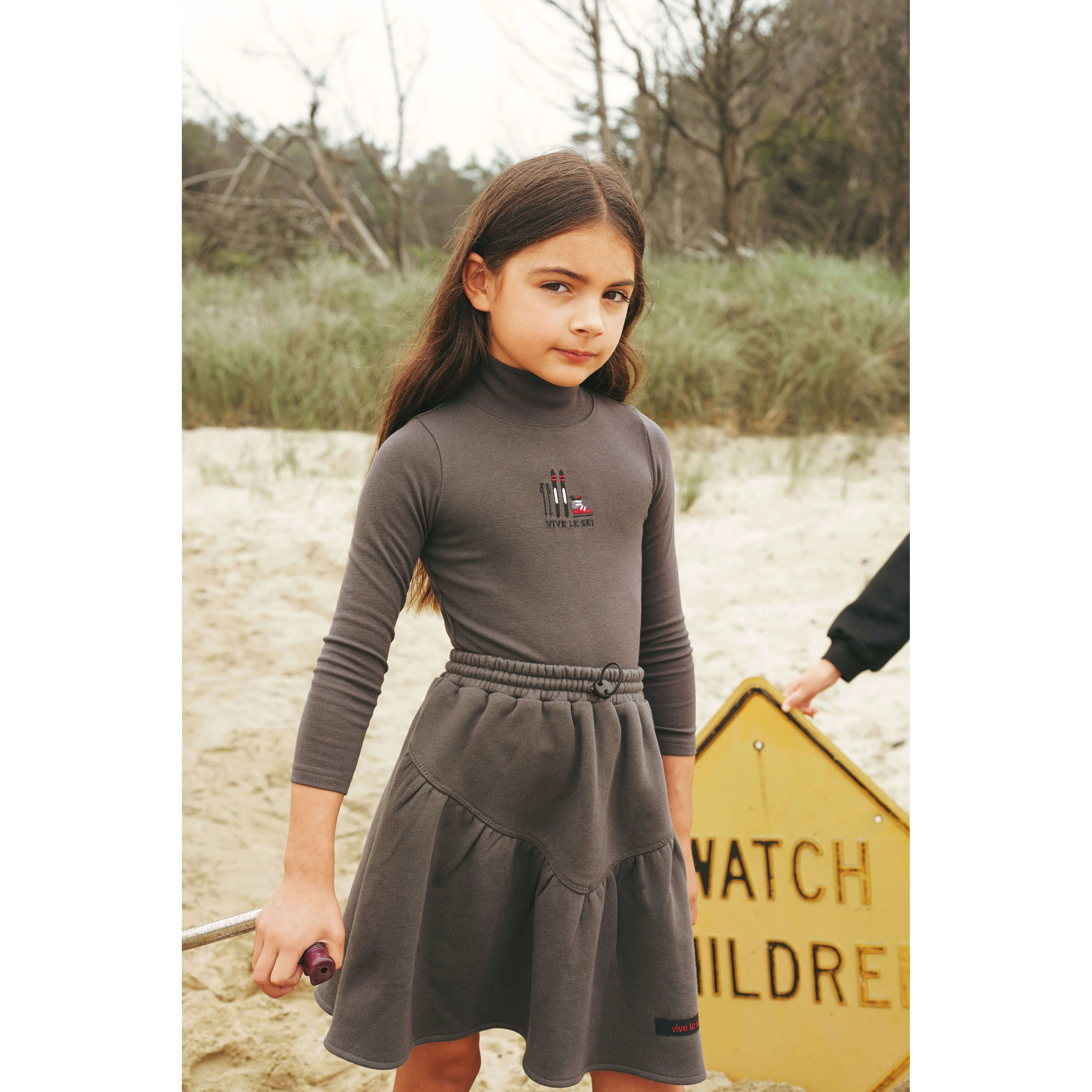 Calla Lili Grey Mock Neck - Image 2