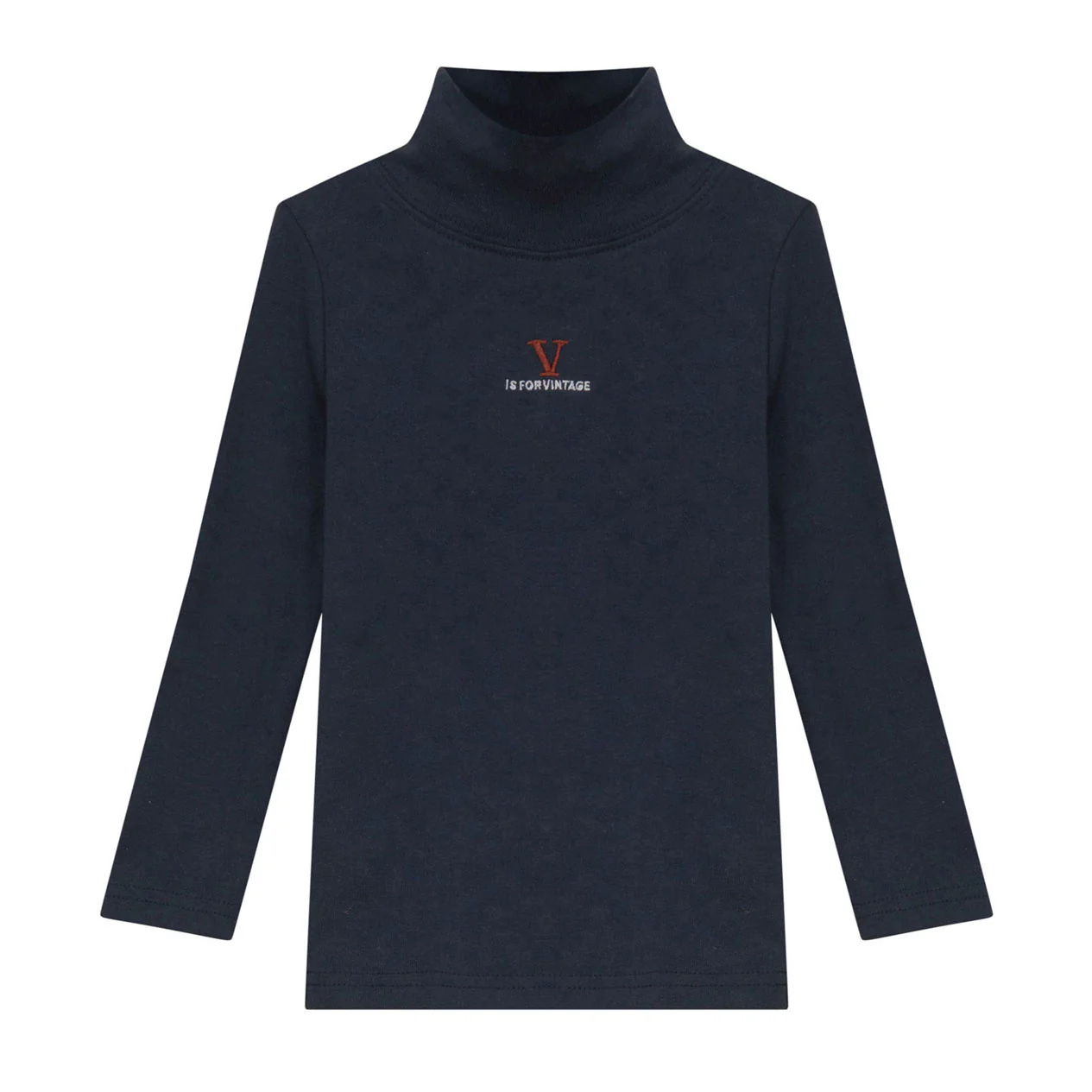 Calla Lili Navy Mock Neck