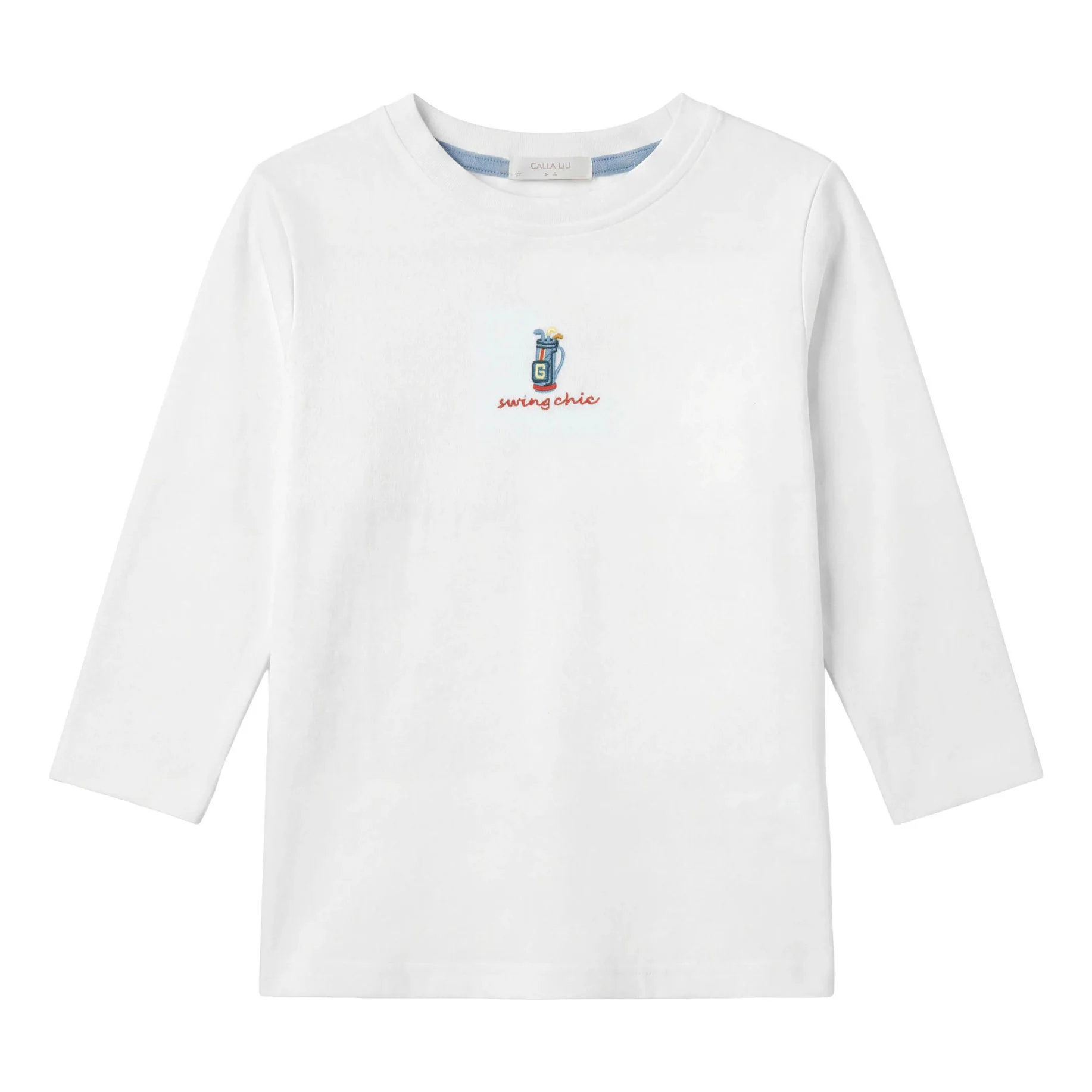 Calla Lili  White/Blue Golf T-shirt