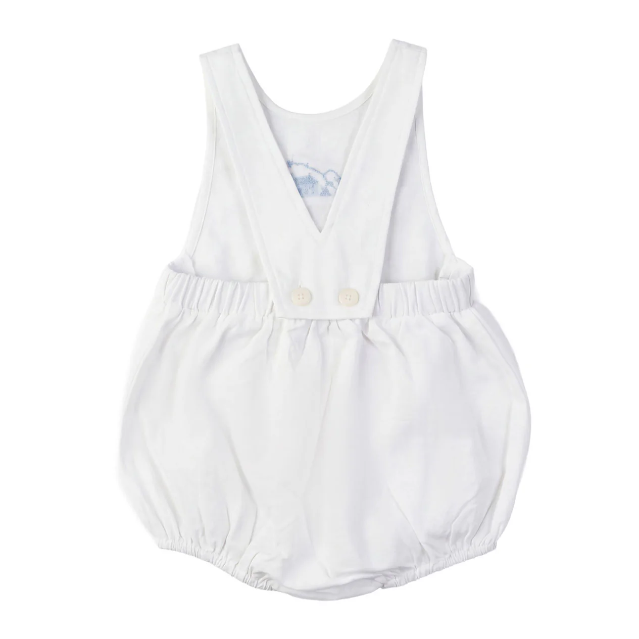 Calla Lili White Linen House Romper - Image 3