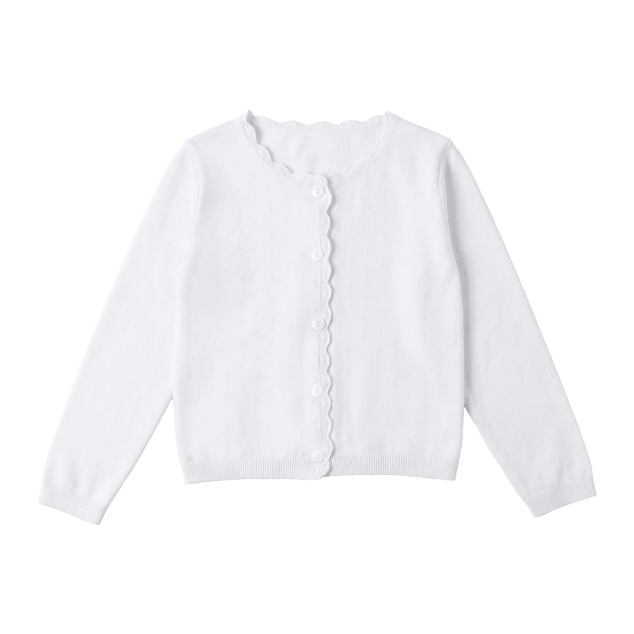 Calla Lili  White Pointelle Cardigan