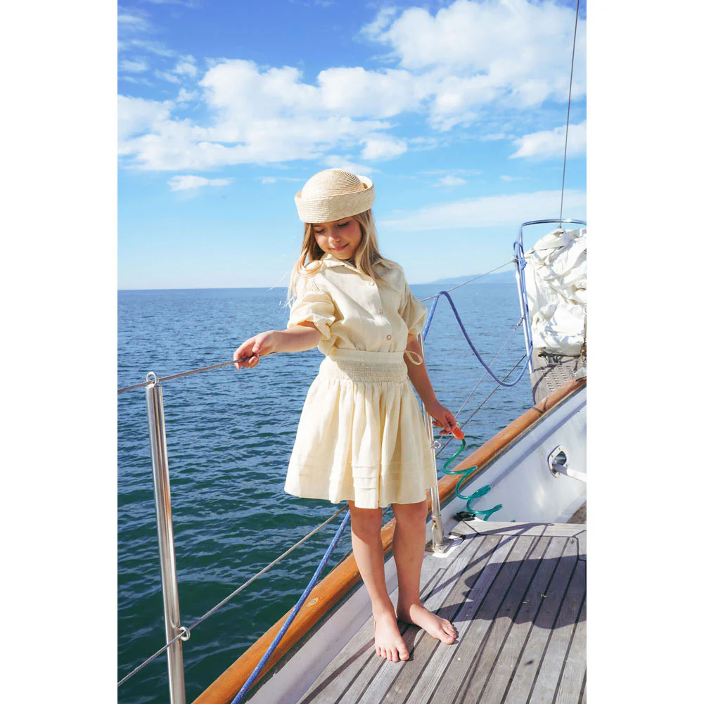 Calla Lili  Yellow Linen Skirt - Image 3