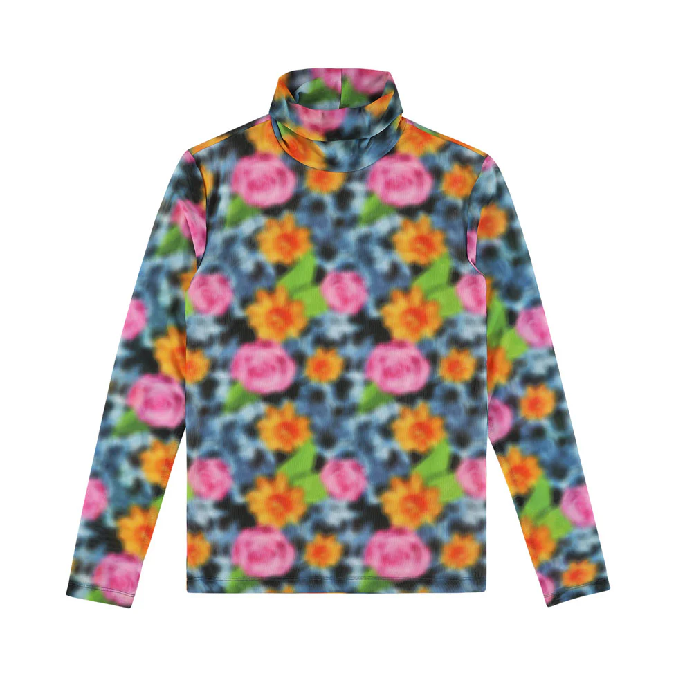 Caroline Bosmans Blur Mesh Turtleneck