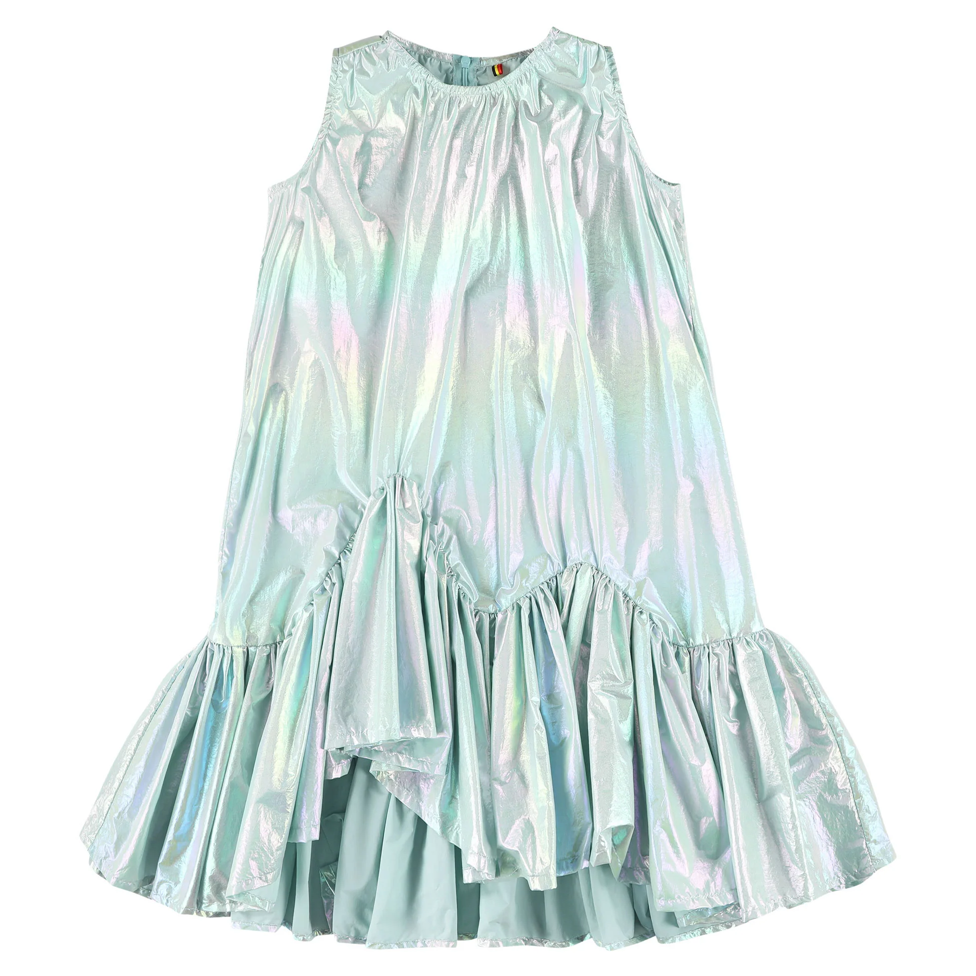 Caroline Bosmans Blue Mermaid Metallic Dress
