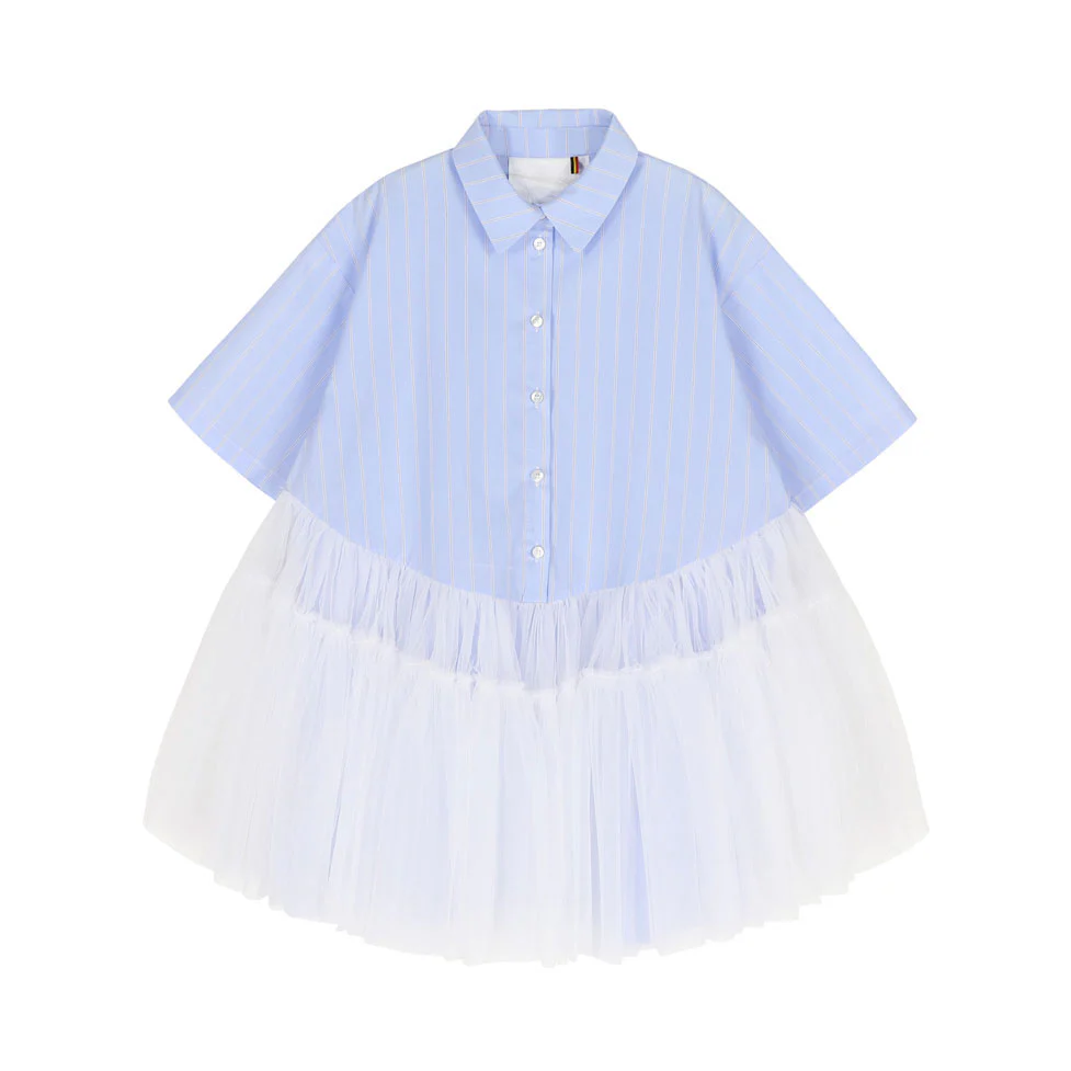 Caroline Bosmans Blue Stripe Dress