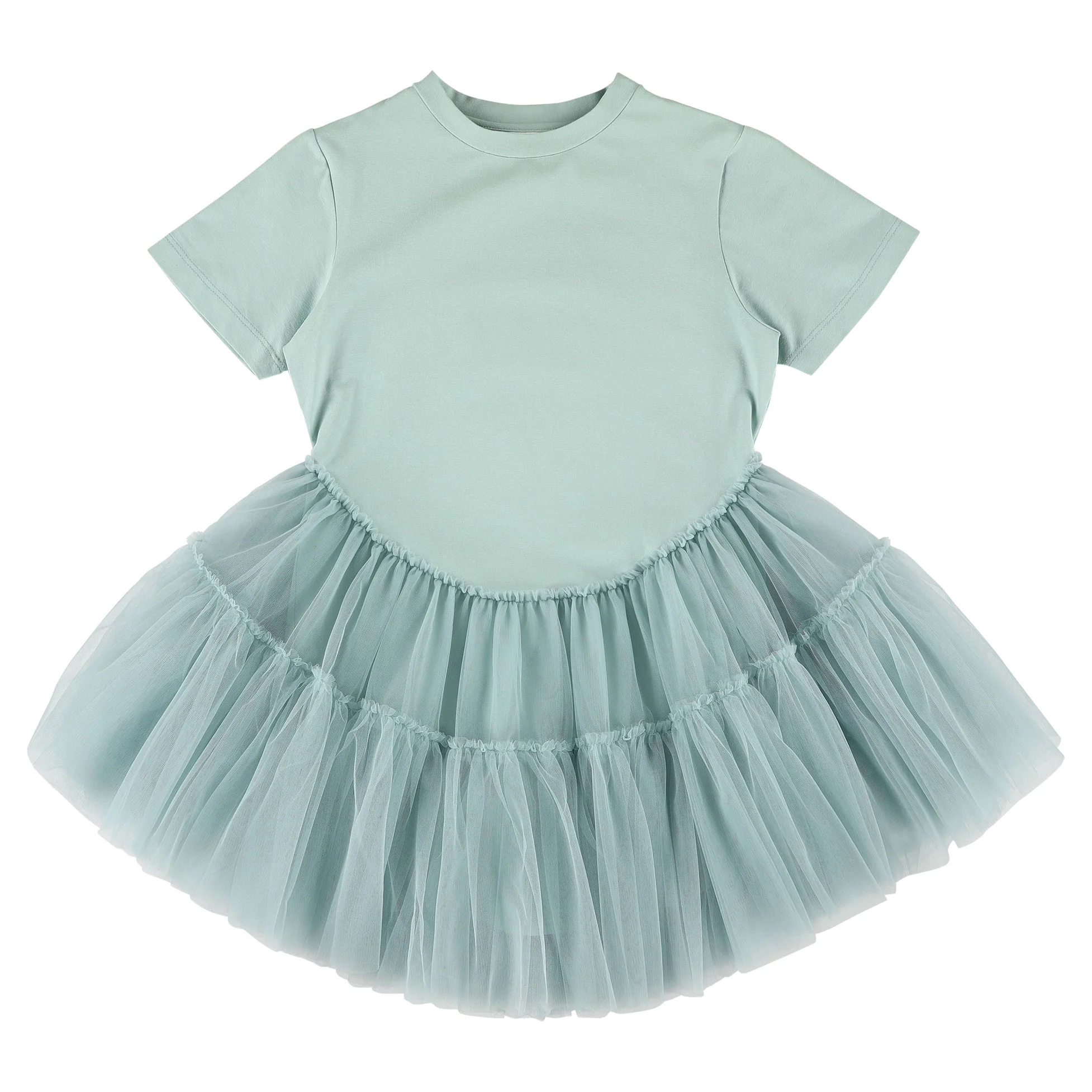 Caroline Bosmans Dark Mint Tulle Dress