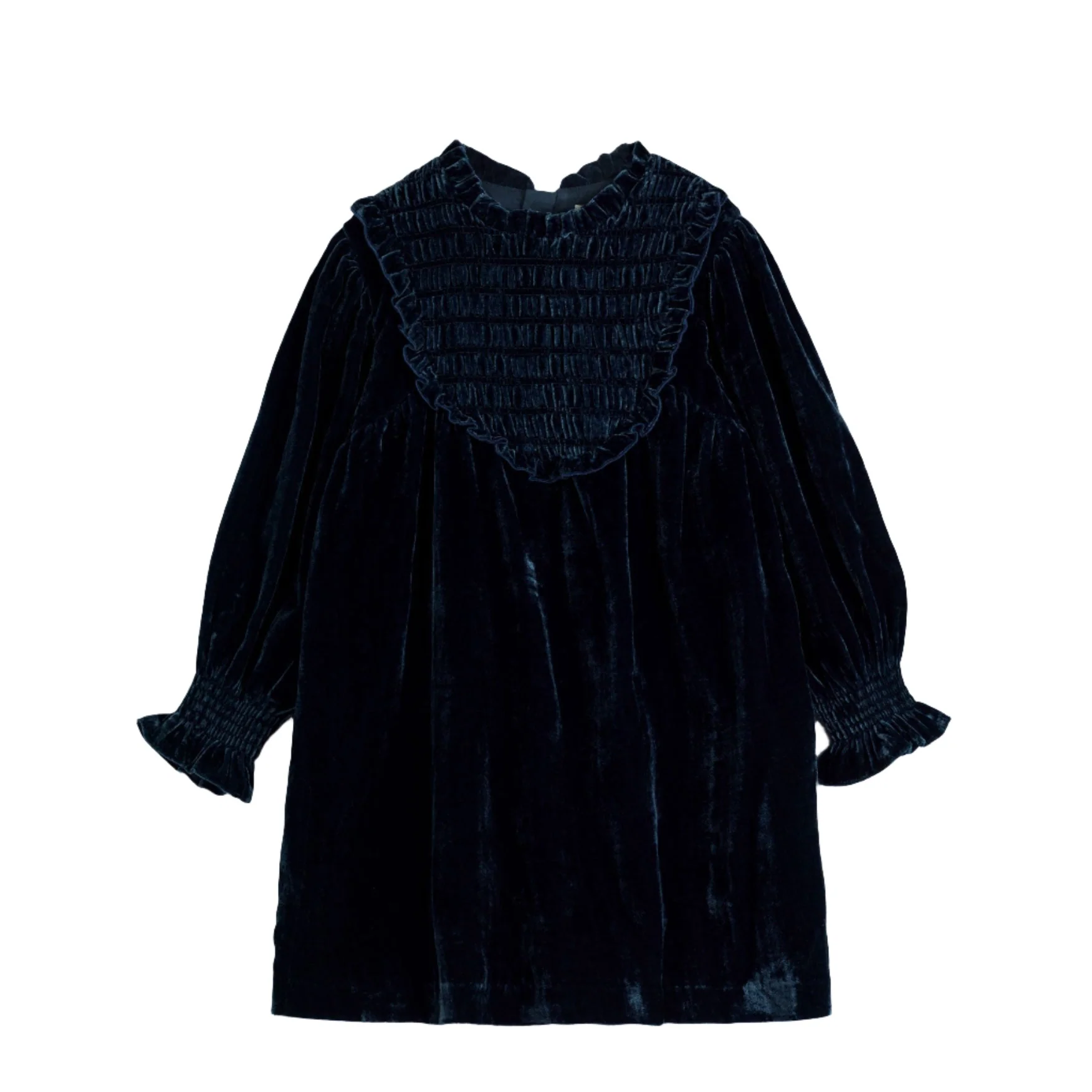 Cera Una Volta Blue Dolores Velvet Dress