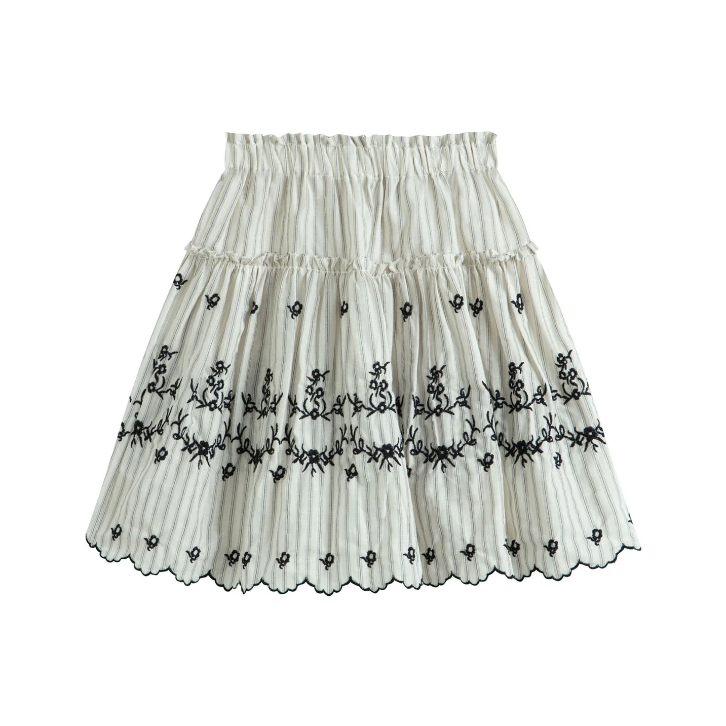 Cera Una Volta Black Stripes Tatiana Skirt