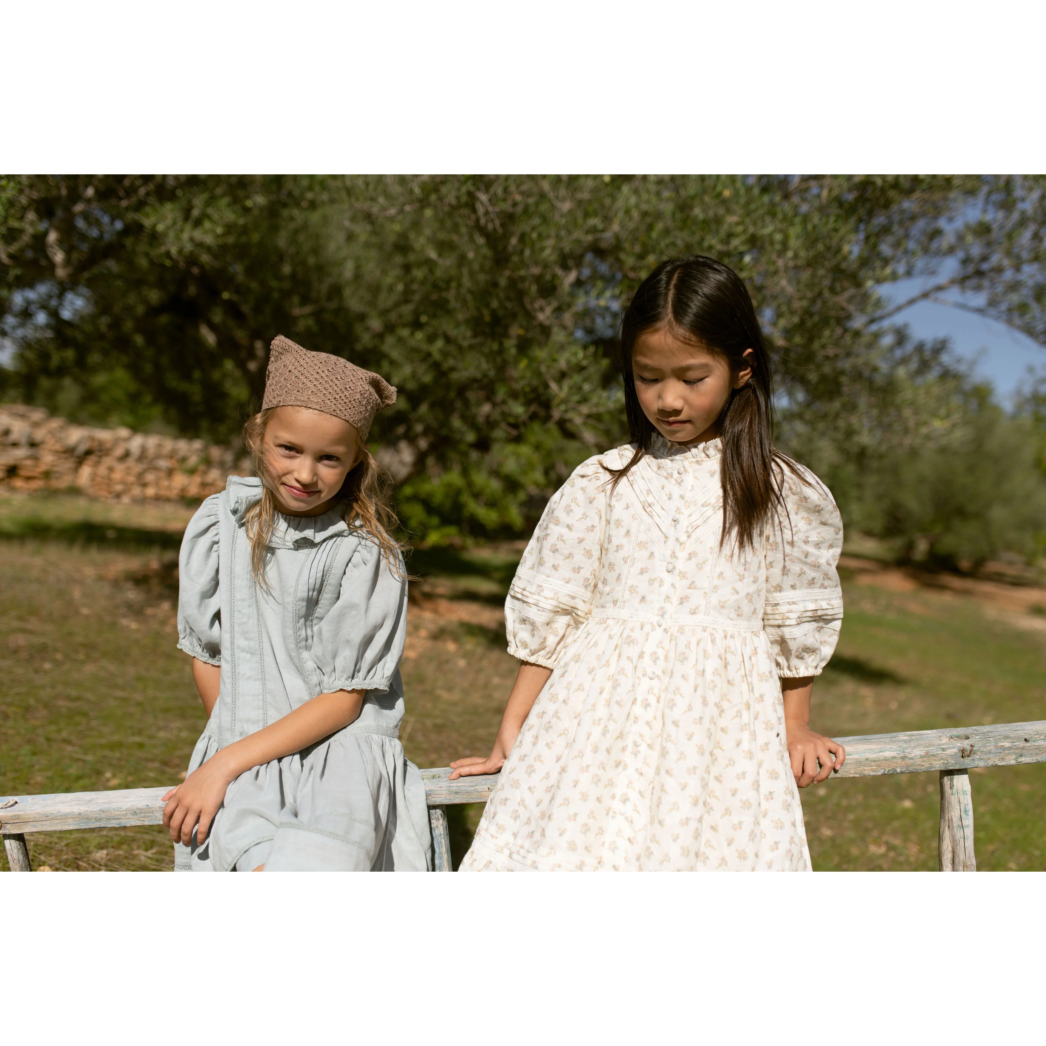 Cera Una Volta Cream Flower Madelaine Dress - Image 3