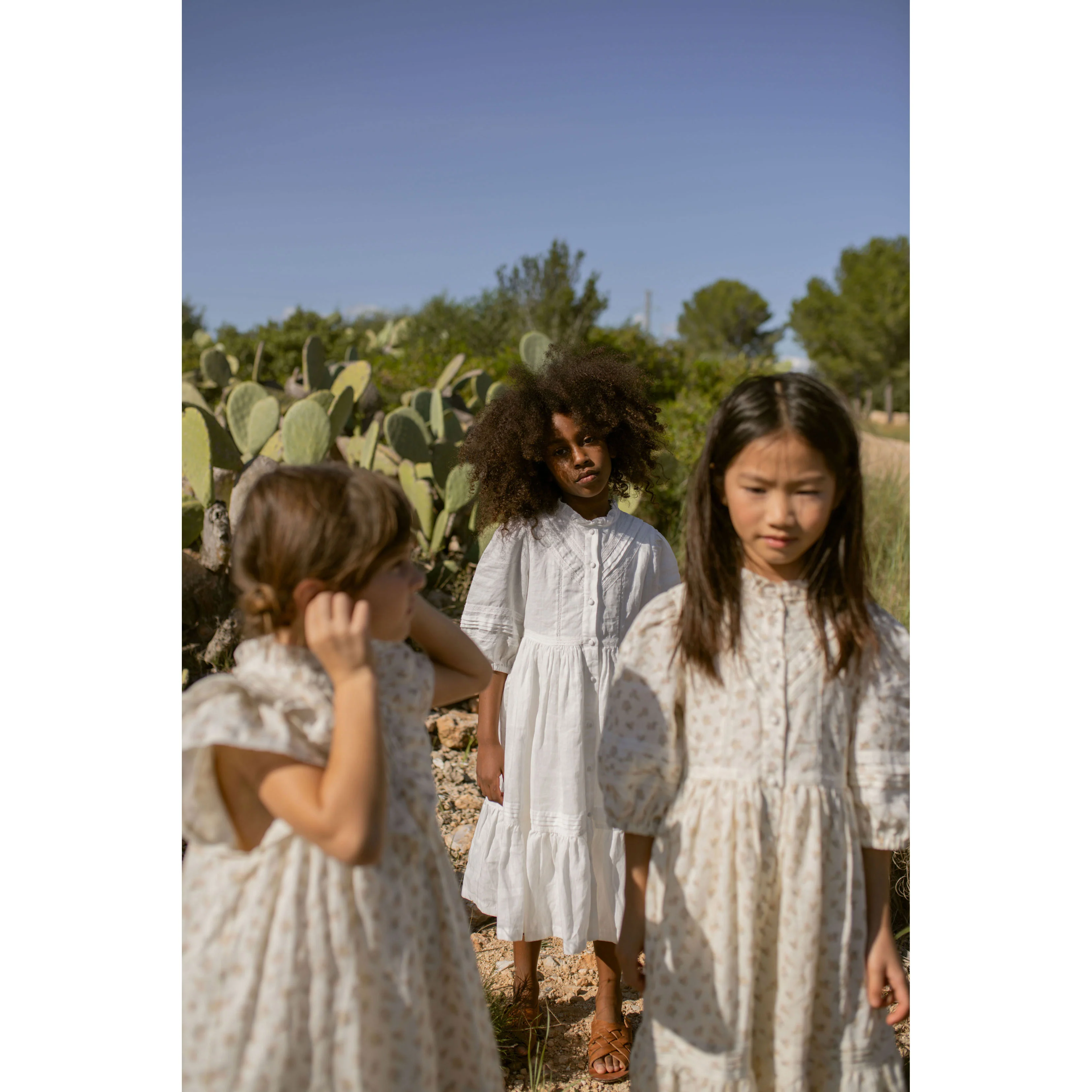Cera Una Volta Cream Flower Sandra Dress - Image 2