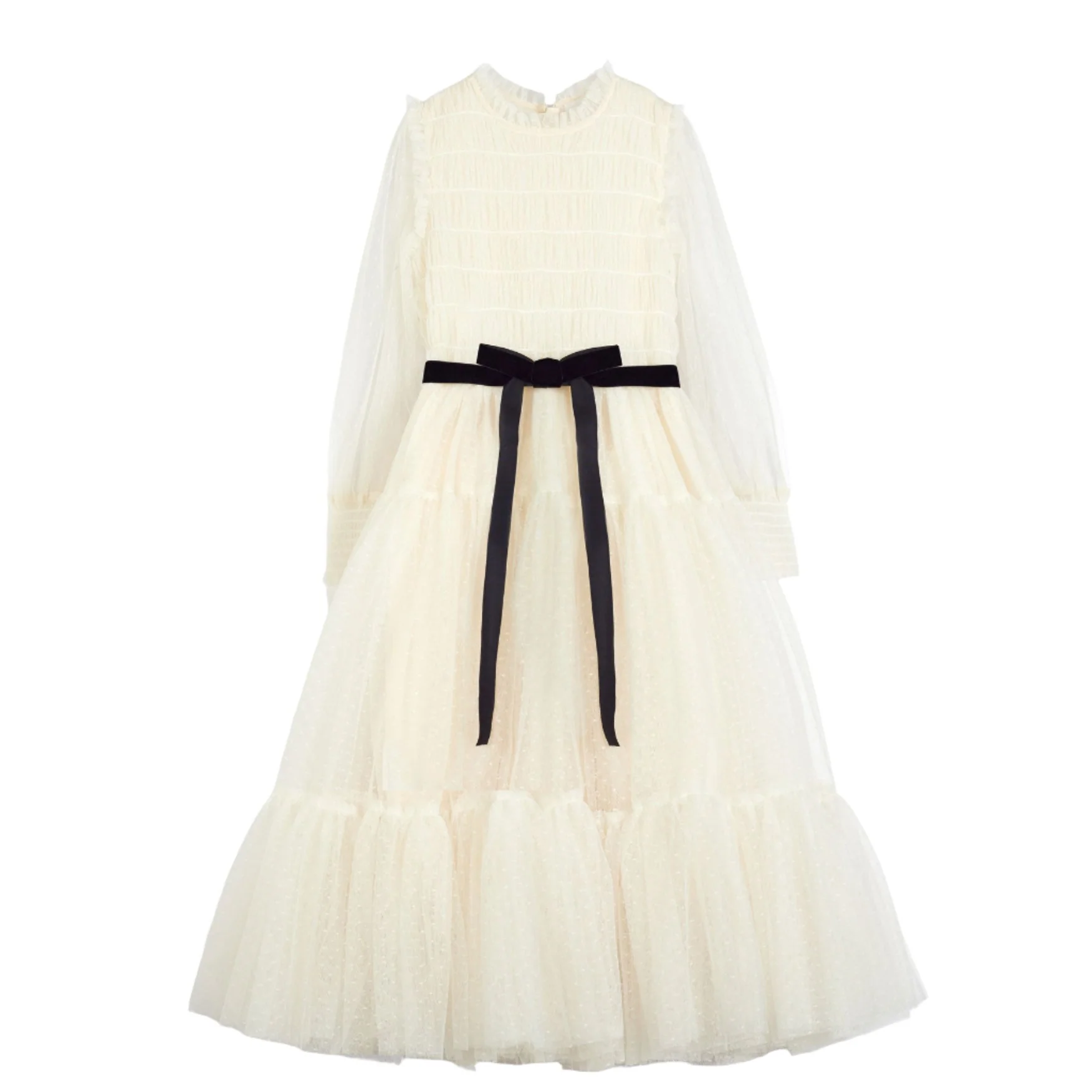 Cera Una Volta Cream Tulle Diana Dress