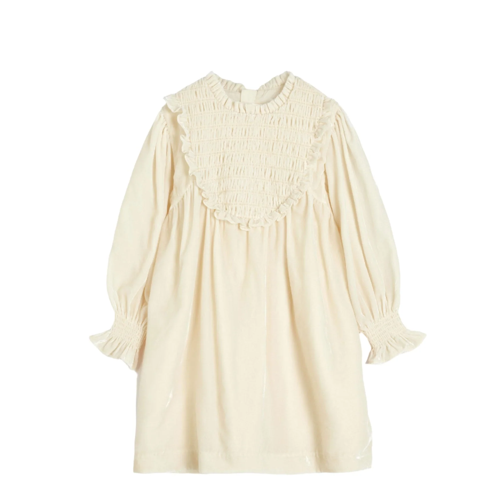 Cera Una Volta Cream Velvet Dolores Dress