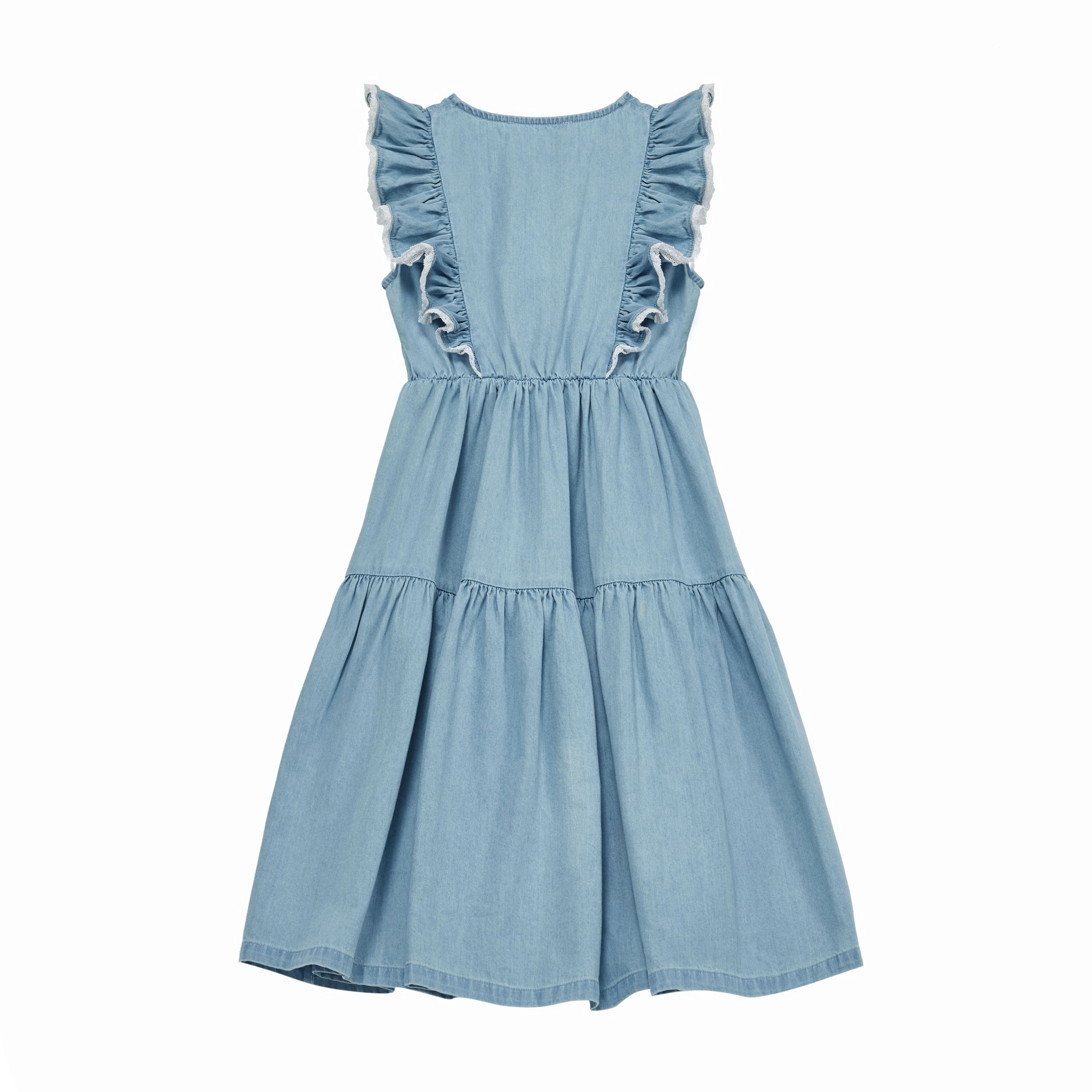 Cera Una Volta Denim Blue Bella Dress - Image 4